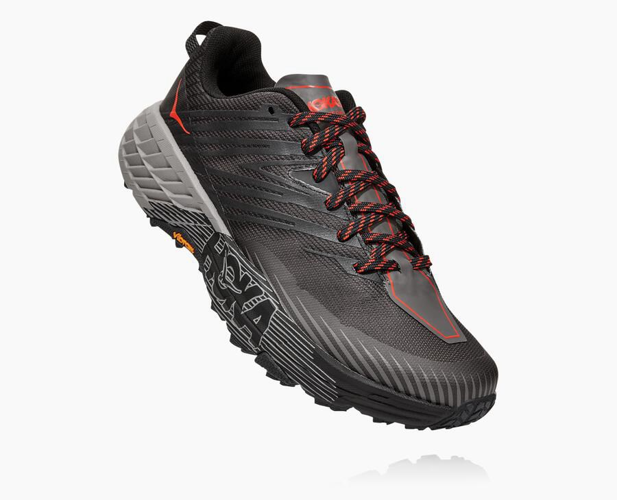 Hoka One One Trailove Tenisky Panske Čierne - Speedgoat 4 - 50137-TDCW